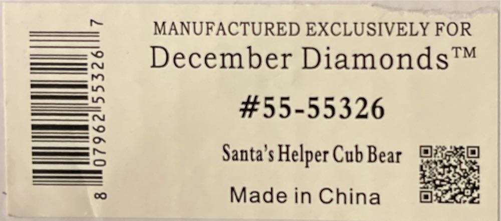 Santa’s Helper Cub Bear - Poke The Bear ornament collectible [Barcode 807962553267] - Main Image 2