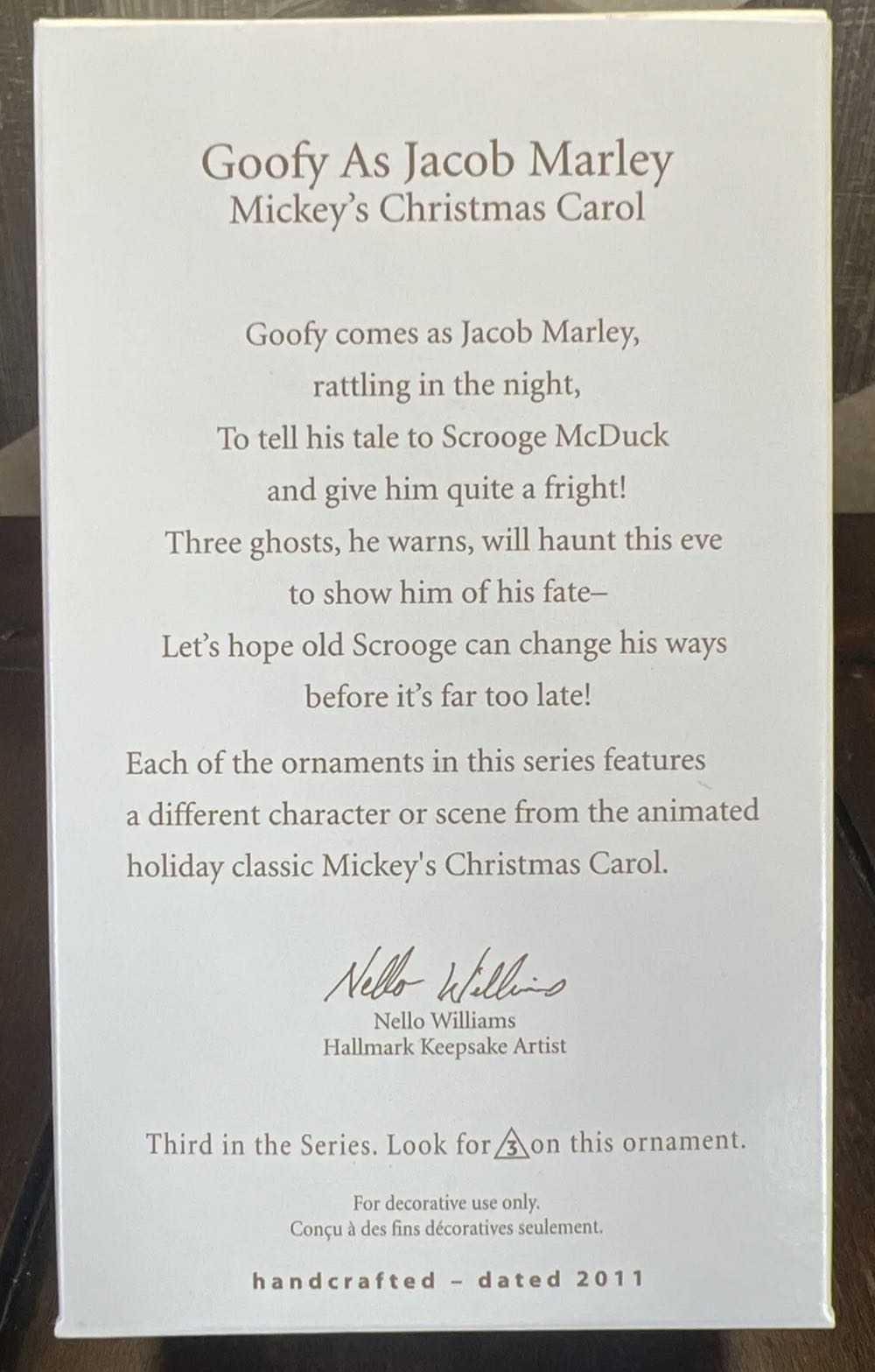 Mickey’s Christmas Carol #3: Goofy As Jacob Marley - Mickey’s Christmas Carol ornament collectible - Main Image 2