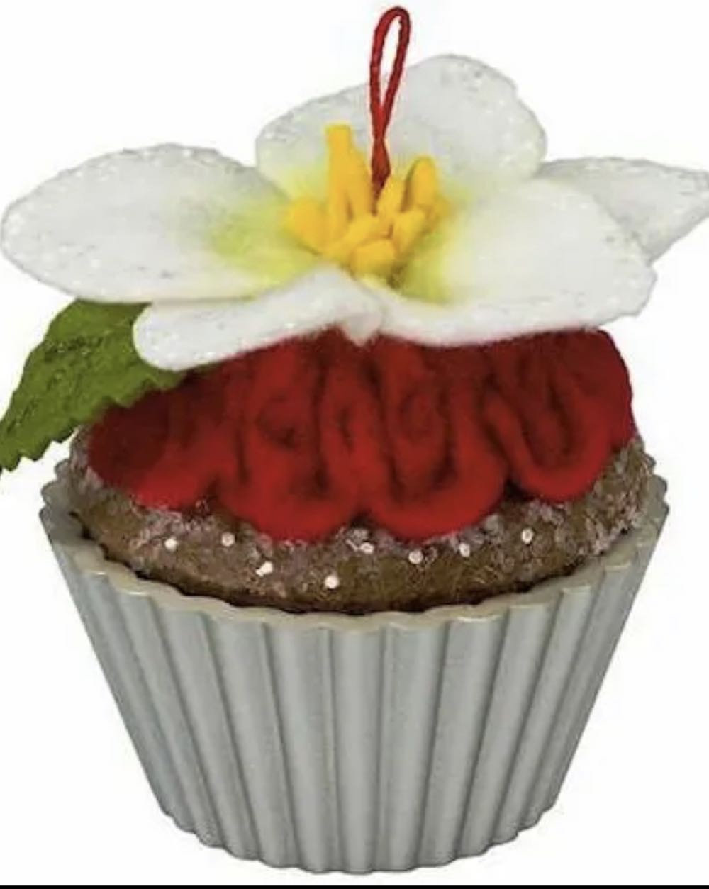 Christmas Cupcakes #8: Candied Christmas Rose - Christmas Cupcakes ornament collectible - Main Image 3