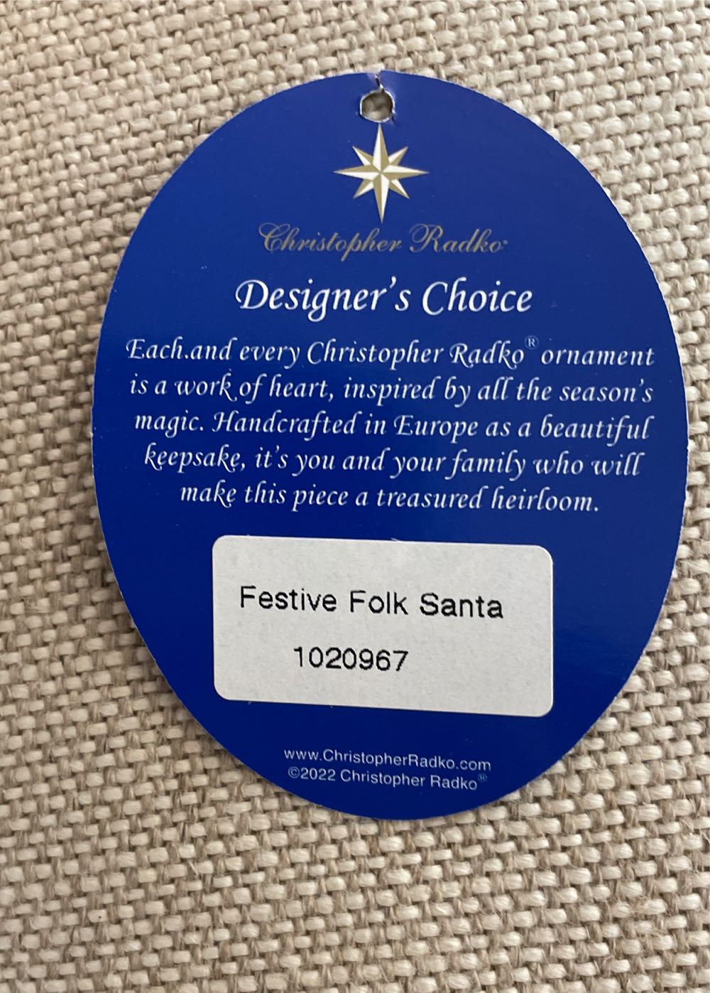 Festive Folk Santa  ornament collectible - Main Image 3