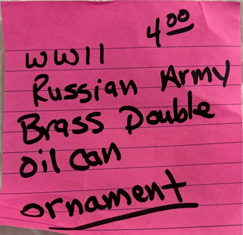 WWII Russian Army Brass Double Oil Can  ornament collectible - Main Image 3