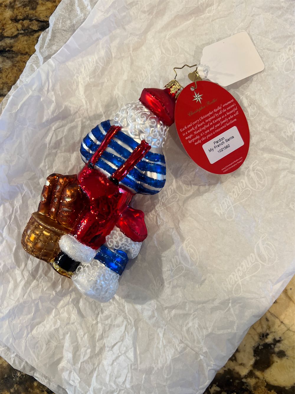 Pardon My French Santa (1021582)  ornament collectible - Main Image 2