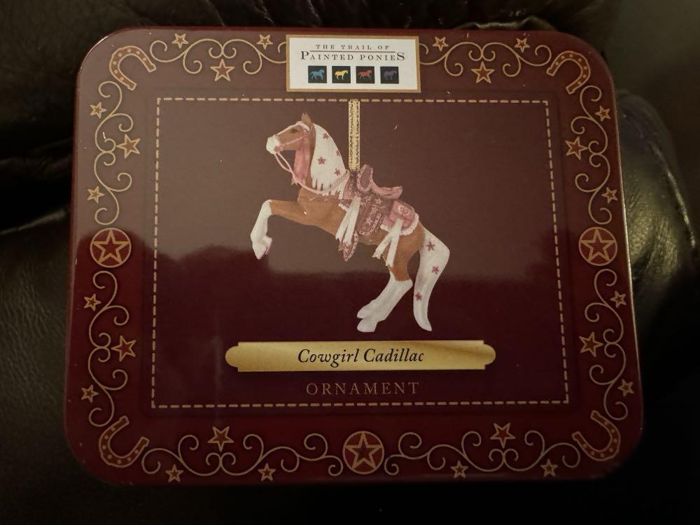Cowgirl Cadillac Ornament - The Trail Of The Painted Ponies (Painted Ponies) ornament collectible - Main Image 2