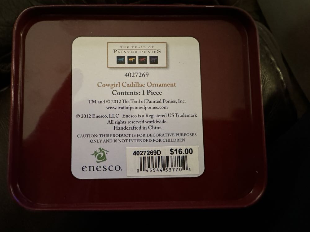 Cowgirl Cadillac Ornament - The Trail Of The Painted Ponies (Painted Ponies) ornament collectible - Main Image 3