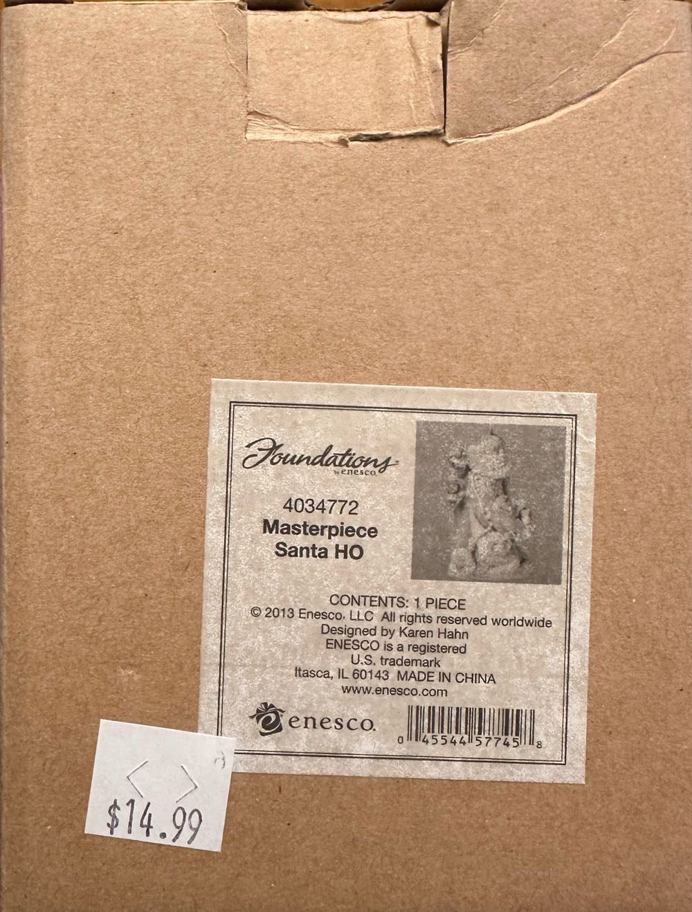 Masterpiece Santa HO 4034772 - Foundations By Enesco (Christmas) ornament collectible [Barcode 045544577458] - Main Image 2