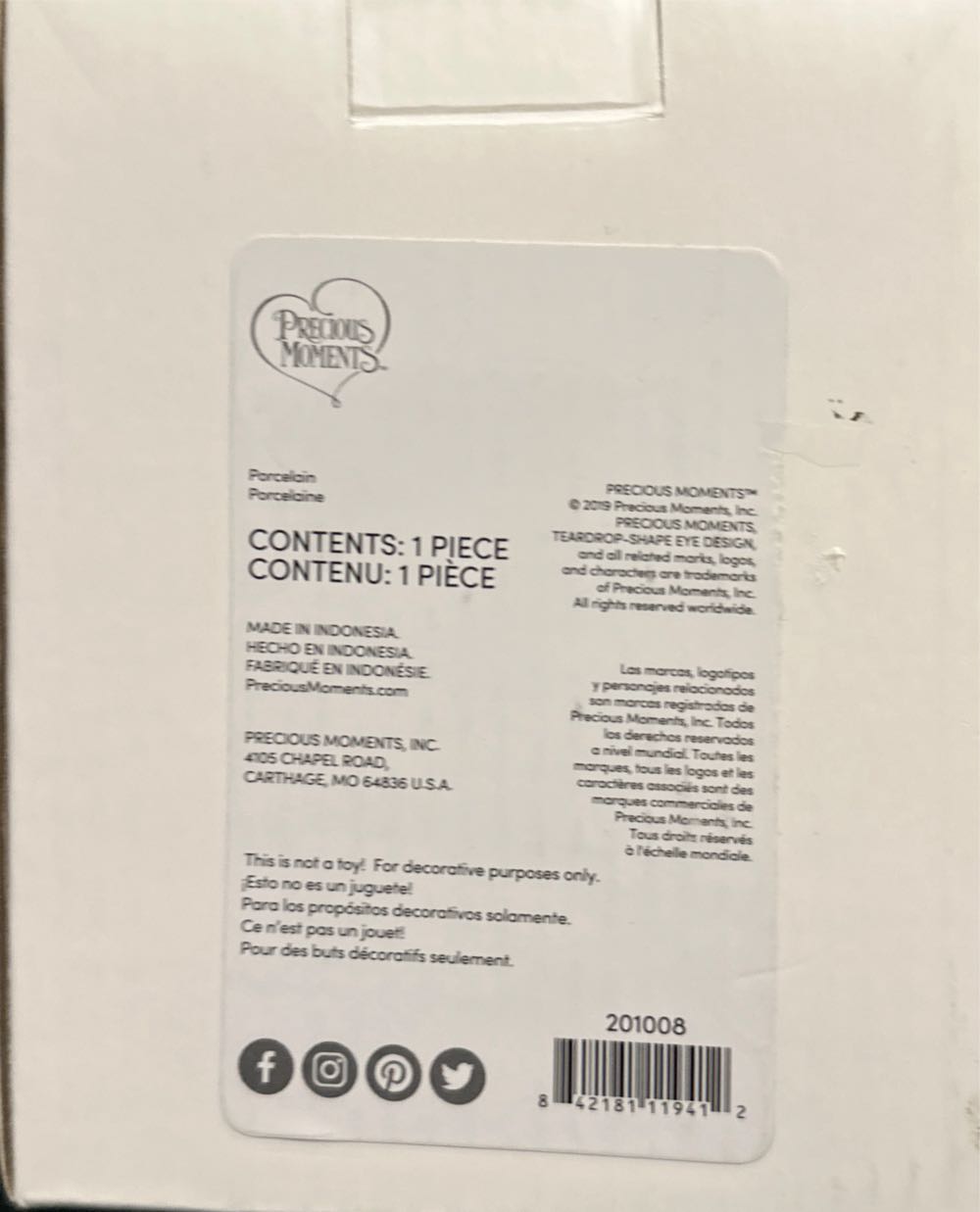 Dachshund Through The Snow - Precious Moments Ornaments (Christmas) ornament collectible [Barcode 842181119412] - Main Image 3