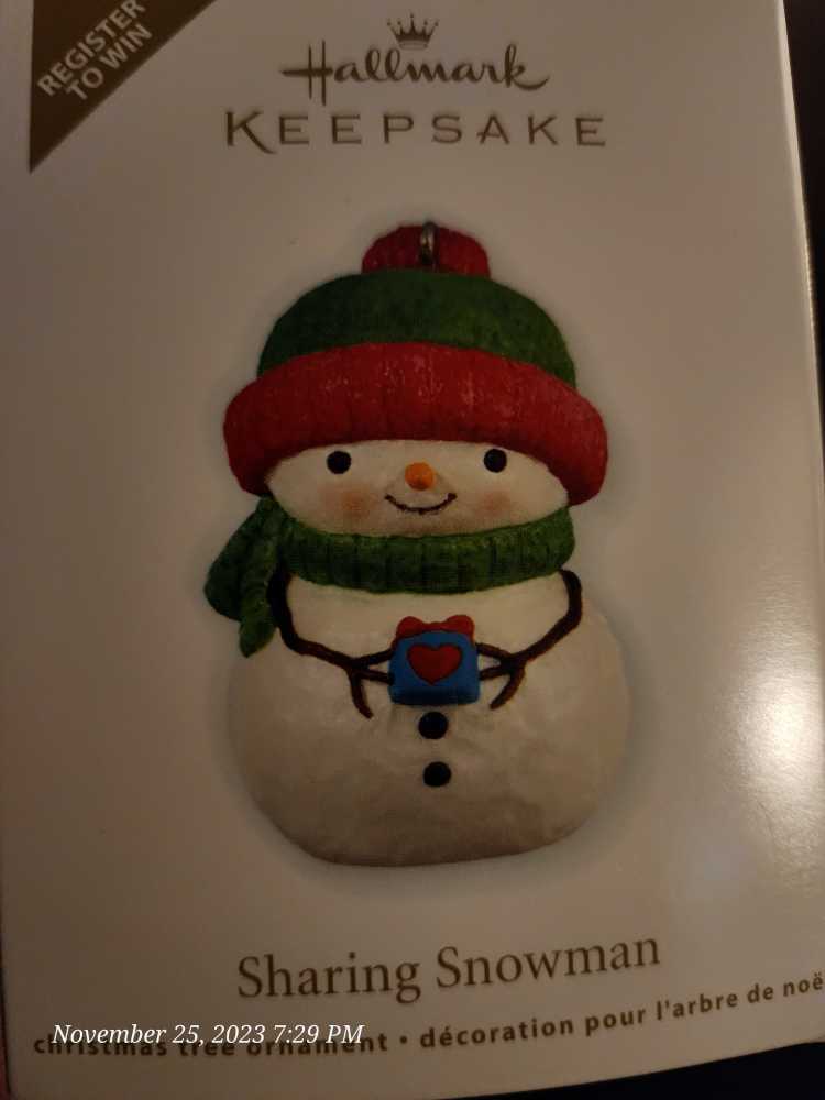Sharing Snowman (Snowmen) ornament collectible - Main Image 1