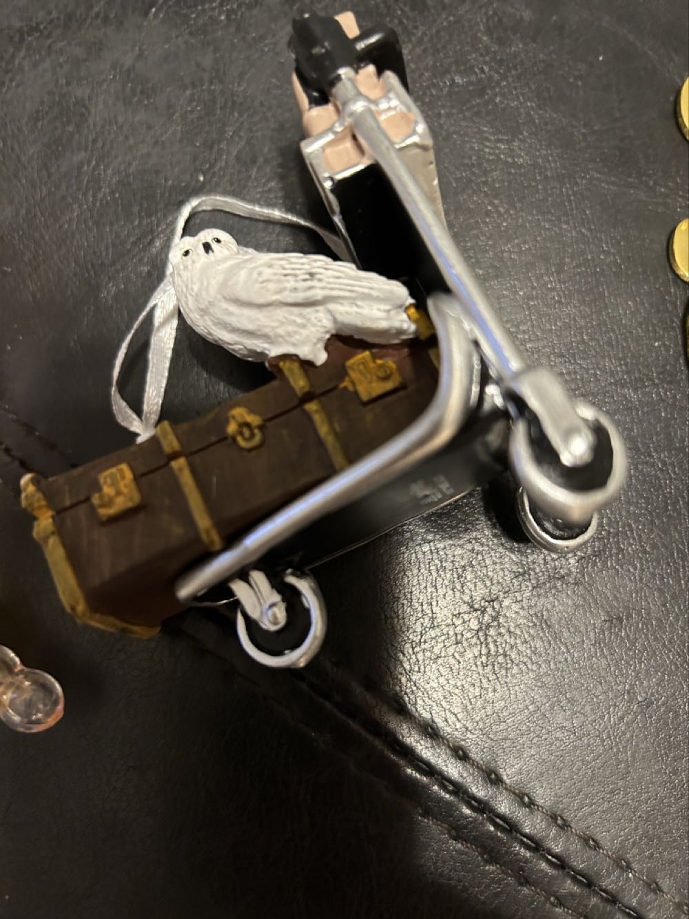 Rare Nib Enesco Rudolph The Reindeer Sitting With Red Bird Rosed Christmas Tractor