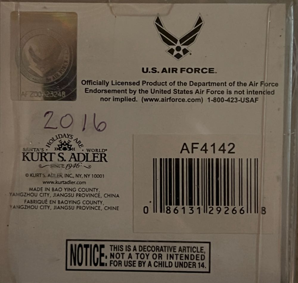 U.S. Air Force - US Air Force (US Military) ornament collectible [Barcode 086131292668] - Main Image 4