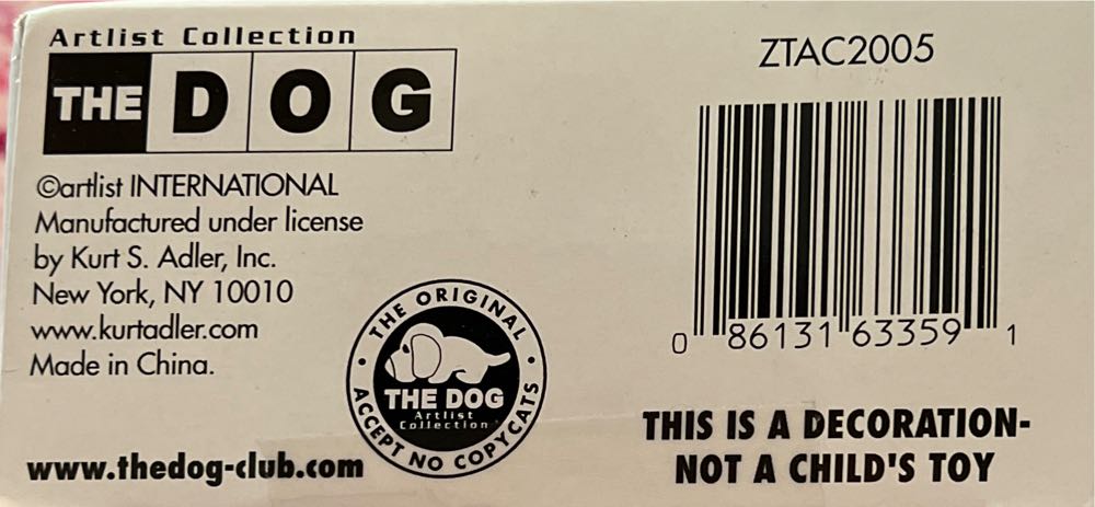 The Dog  (Dogs) ornament collectible [Barcode 086131633591] - Main Image 2