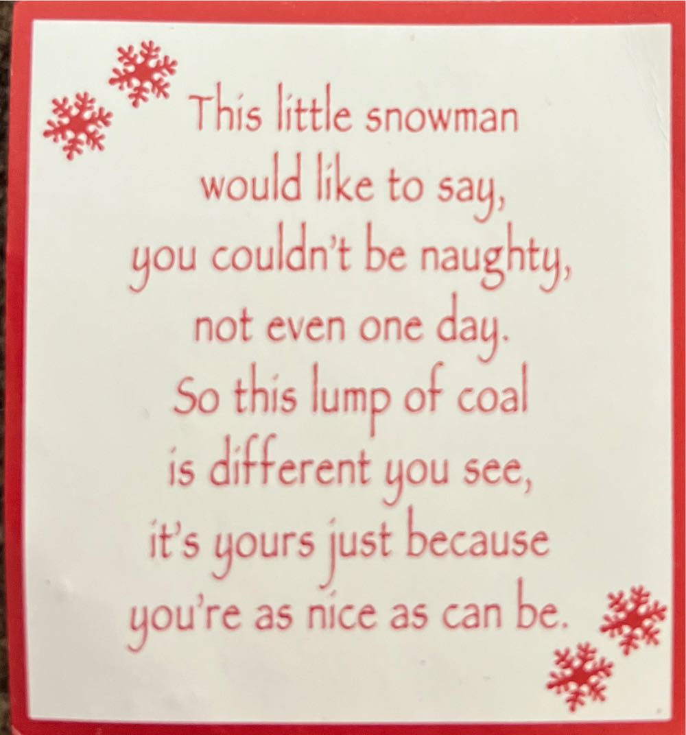 Lump Of Coal - Red Scarf  ornament collectible - Main Image 3