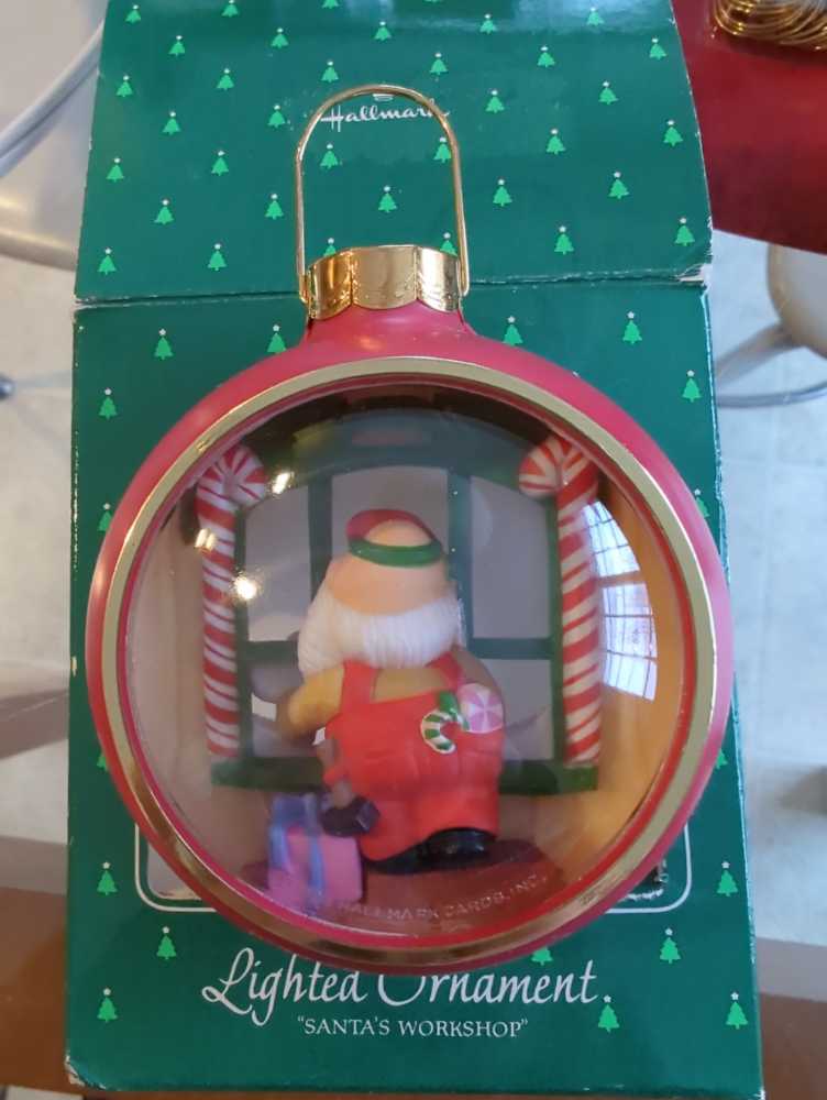 Santa’s Workshop Lighted Ornament  - Lighted Ornament (Santa’s Workshop) ornament collectible - Main Image 2