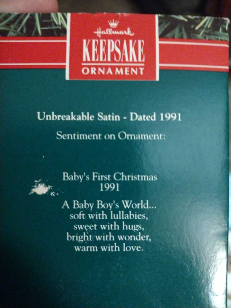 Baby Boy’s First Christmas - Hallmark Keepsake ornament collectible [Barcode 070000027383] - Main Image 2