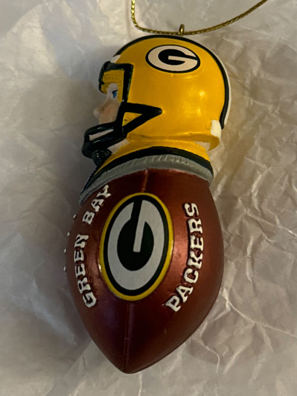 Packers Helmet And Football  ornament collectible - Main Image 2