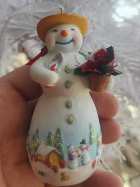 Snowtop Lodge Terran S. Gardner Porcelain Ornament - Snowtop Lodge (Snowman) ornament collectible - Main Image 2