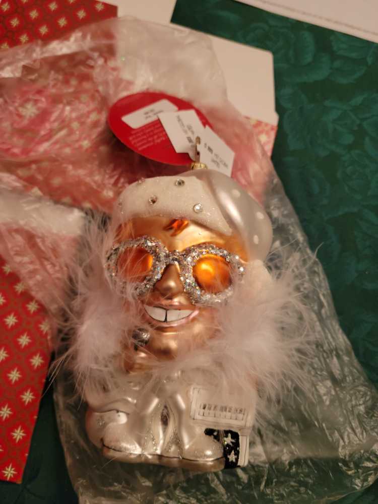 Hallmark Signature Paper Wonder Glass Cloche Poinsettias Christmas Ornament