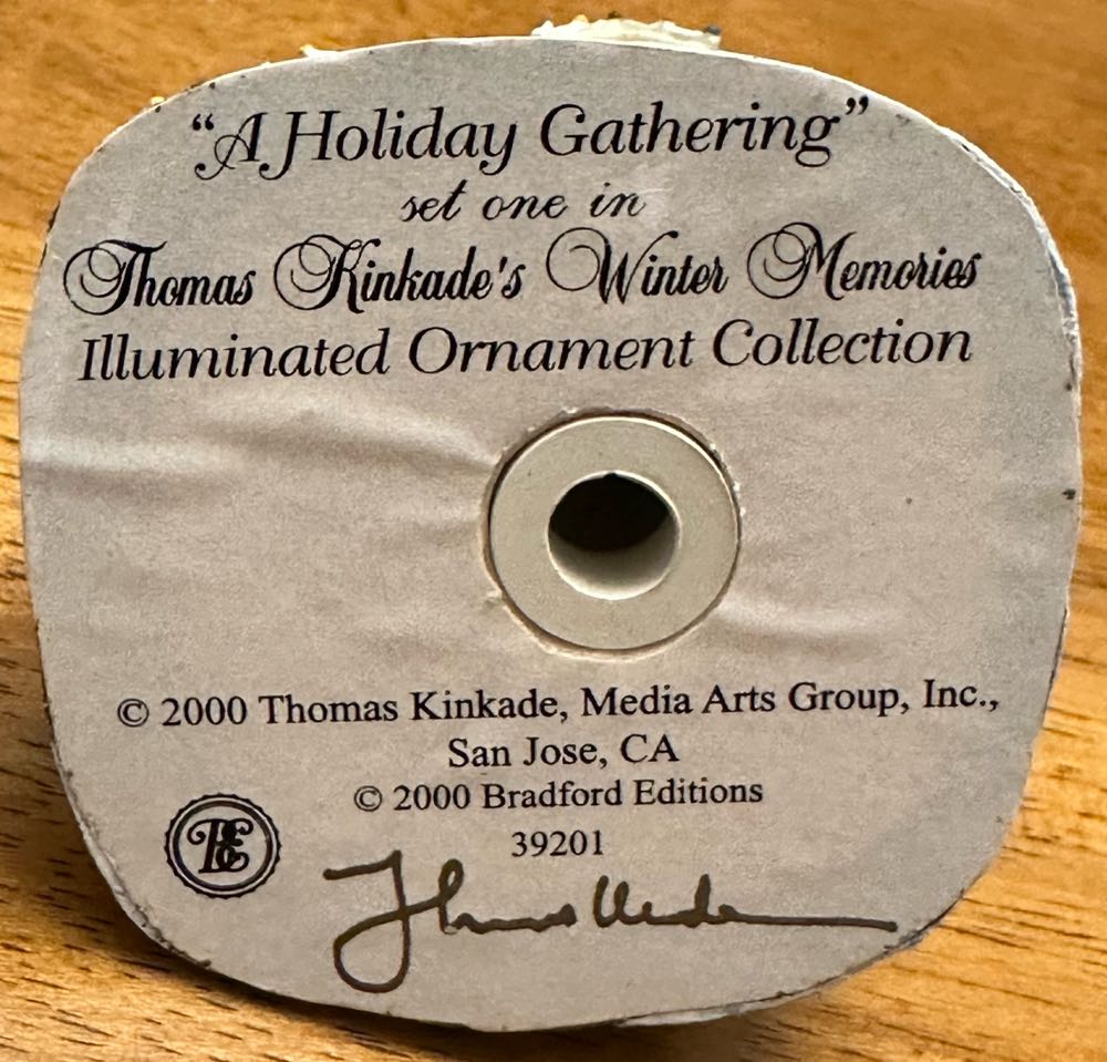 A Holiday Gathering - Thomas Kinkade Winter Memories (Christmas) ornament collectible - Main Image 3