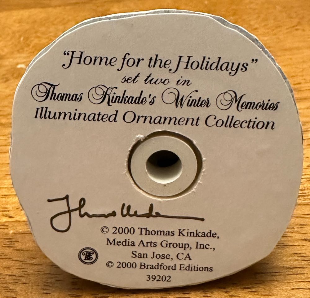 Home For The Holidays - Thomas Kinkade Winter Memories (Christmas) ornament collectible - Main Image 3