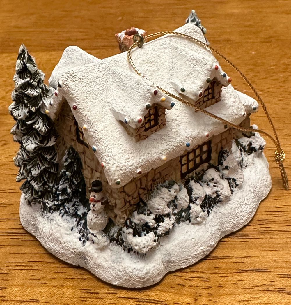 Deer Creek Cottage - Thomas Kinkade Winter Memories (Christmas) ornament collectible - Main Image 2