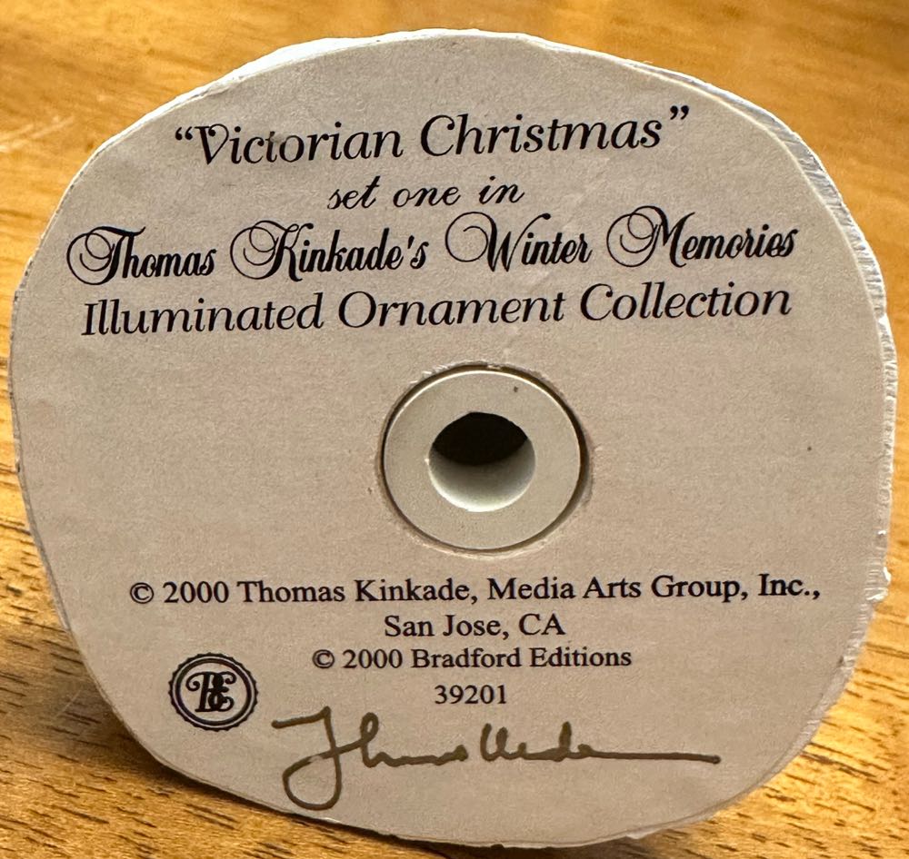 Victorian Christmas - Thomas Kinkade Winter Memories (Christmas) ornament collectible - Main Image 3