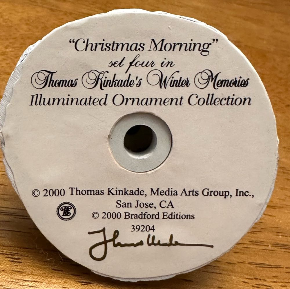 Christmas Morning - Thomas Kinkade Winter Memories (Christmas) ornament collectible - Main Image 3