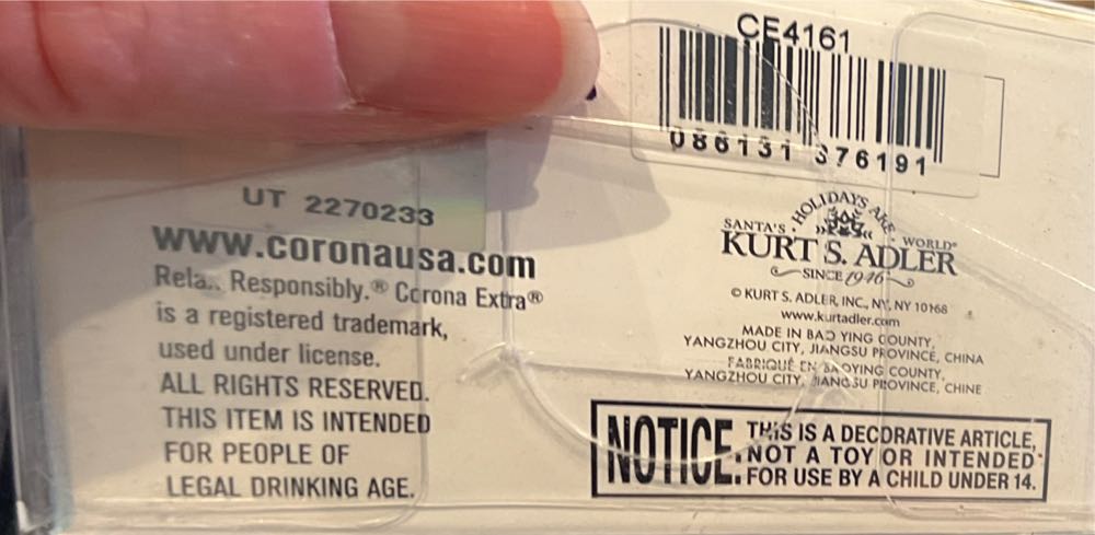 La Cerveza Mas Fina  (Beer) ornament collectible [Barcode 086131376191] - Main Image 3