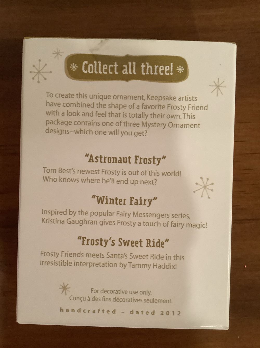 Frosty Mystery Ornament Silver Astronaut  ornament collectible - Main Image 3