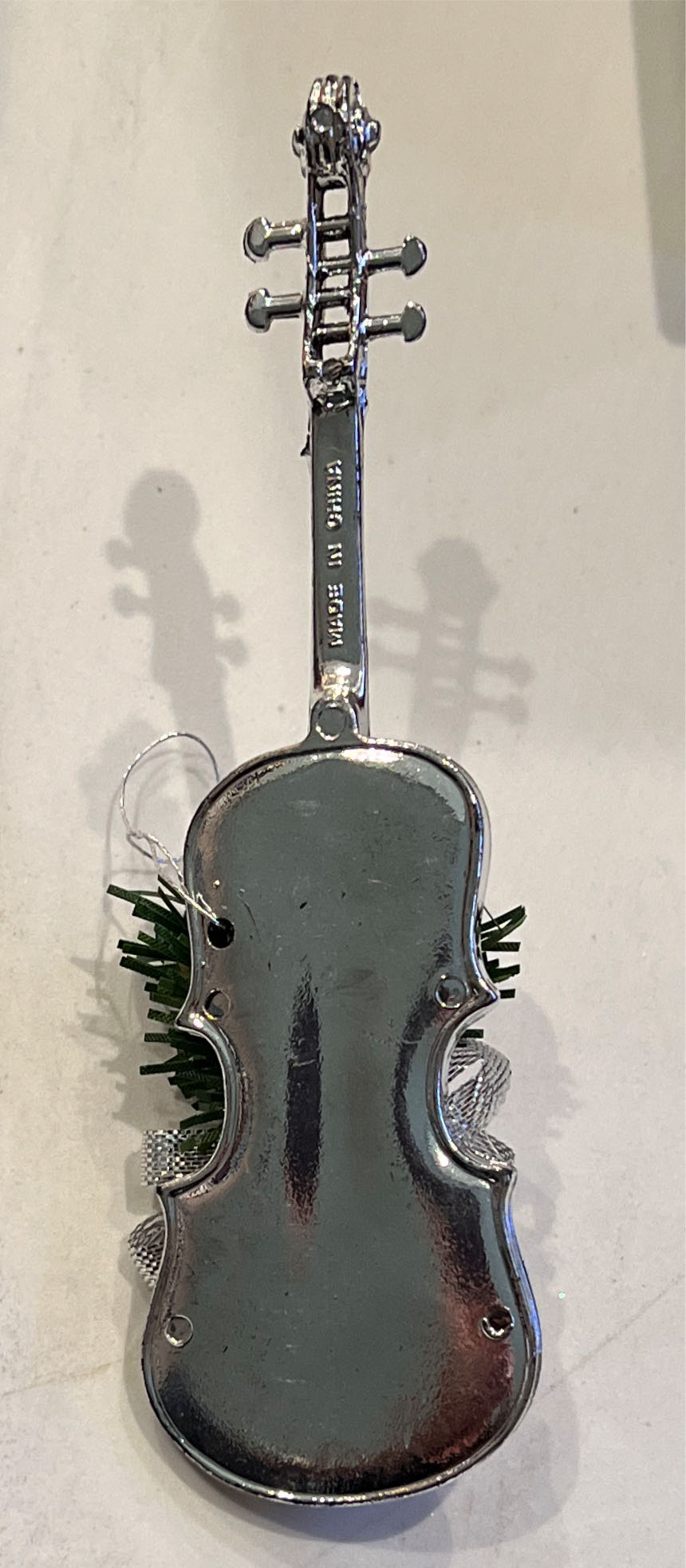 Silver Holiday Guitar  (Guitar) ornament collectible - Main Image 2