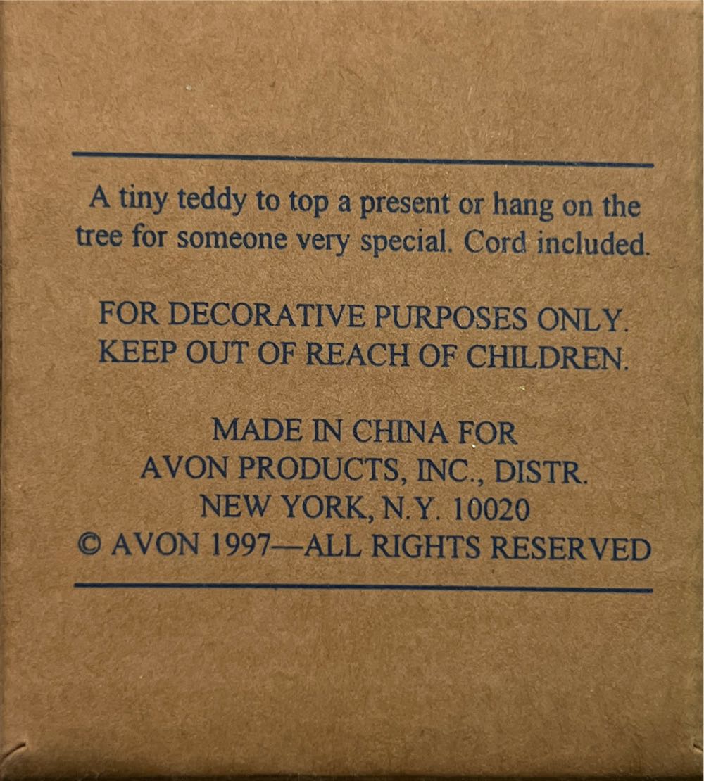 Tiny Computer Teddy - Avon Gift Collection (Teddy Bear) ornament collectible - Main Image 4