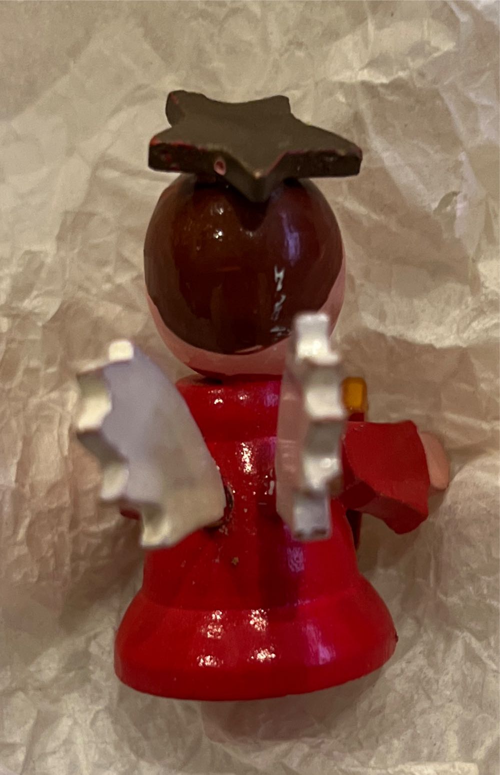 Wood Angel Playing Accordion  (Angel) ornament collectible - Main Image 2