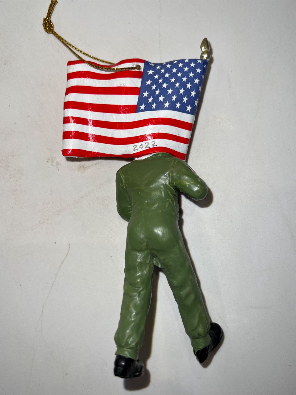 Airman With Flag - US Military (U.S. Air Force) ornament collectible - Main Image 2