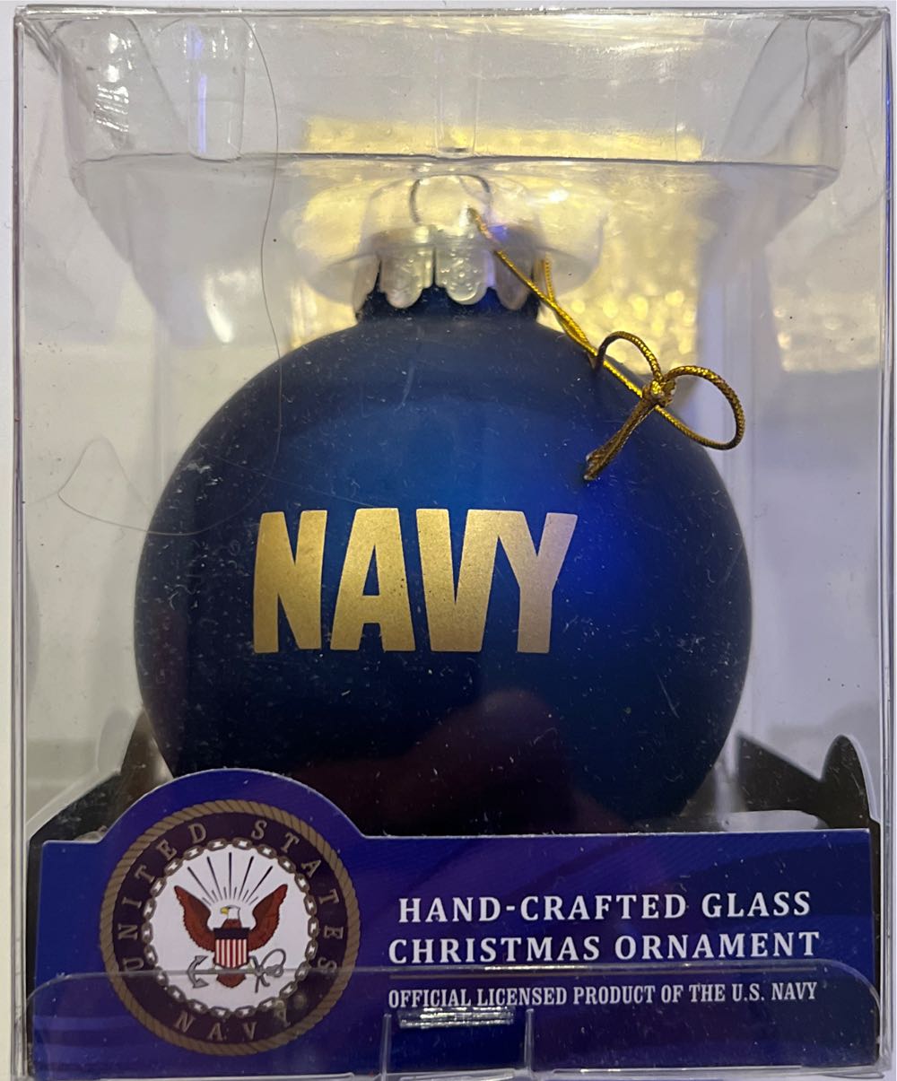 U.s. Navy Glass Ball Ornament 80mm - U. S. Navy (Military) ornament collectible [Barcode 086131271274] - Main Image 4