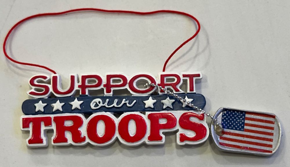 Support our troops - US Military (Patriotic) ornament collectible - Main Image 1