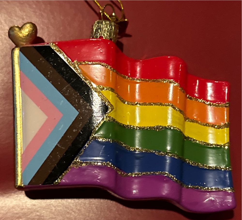 Progress Pride Flag Ornament - Noble Gems (Pride LGBTQ) ornament collectible - Main Image 1