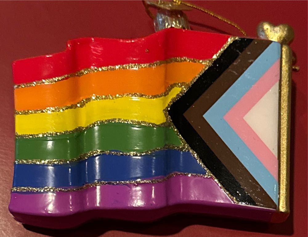 Progress Pride Flag Ornament - Noble Gems (Pride LGBTQ) ornament collectible - Main Image 2