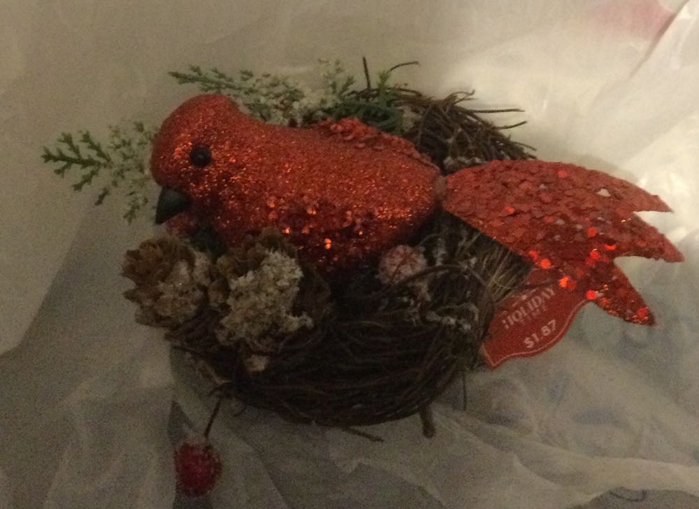 Cardinal In Nest - Holiday Time ornament collectible - Main Image 2