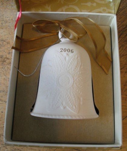 Hallmark Porcelain Dated Christmas Bell  ornament collectible [Barcode 015012925623] - Main Image 1