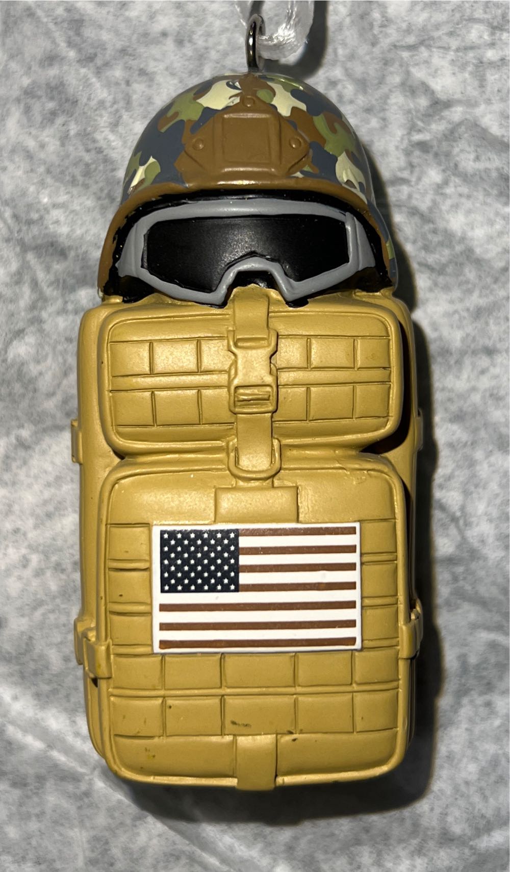 Military Helmet On Suitcase  (Military) ornament collectible [Barcode 661127008593] - Main Image 3