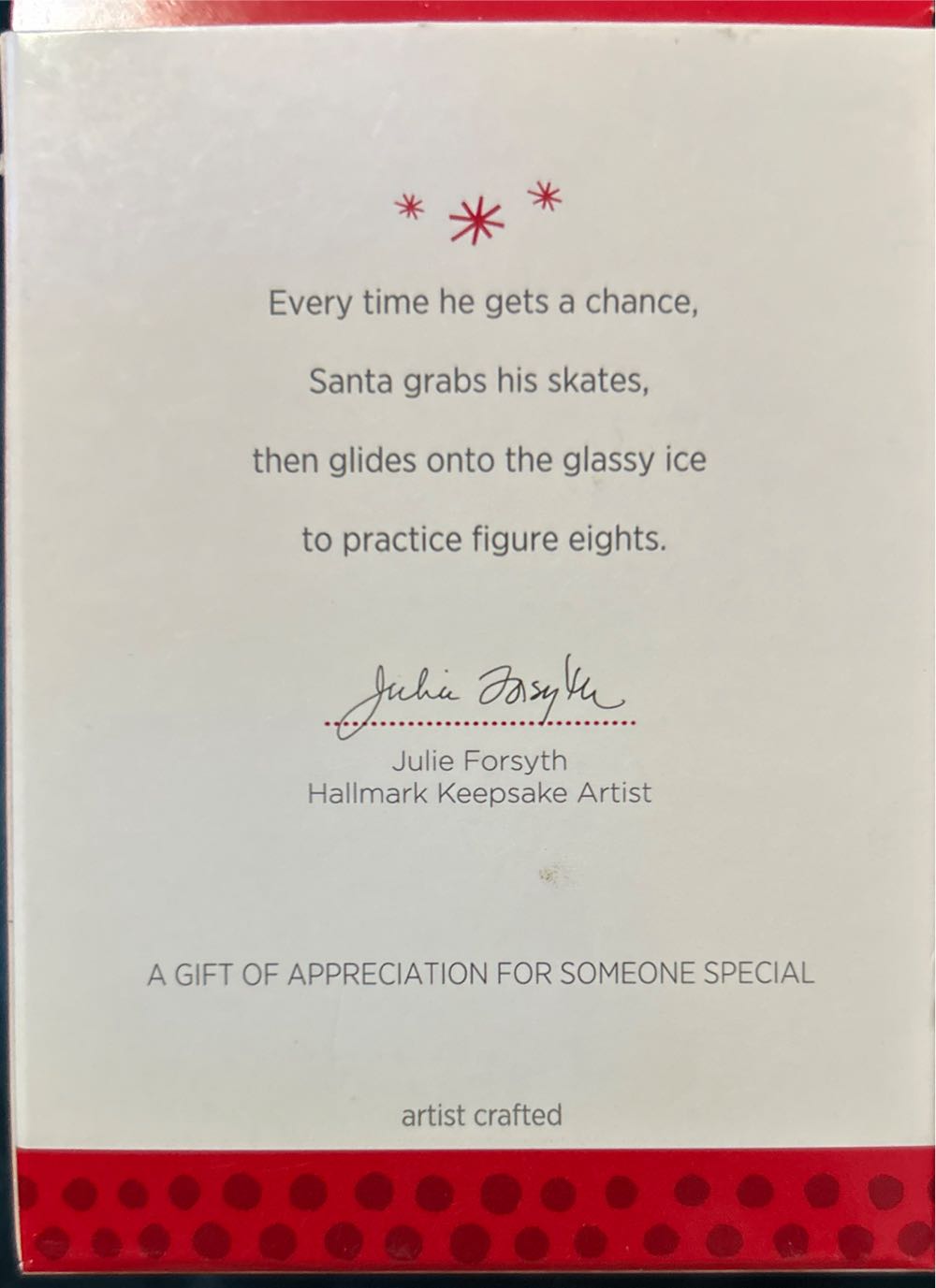  Skating Santa  ornament collectible - Main Image 2