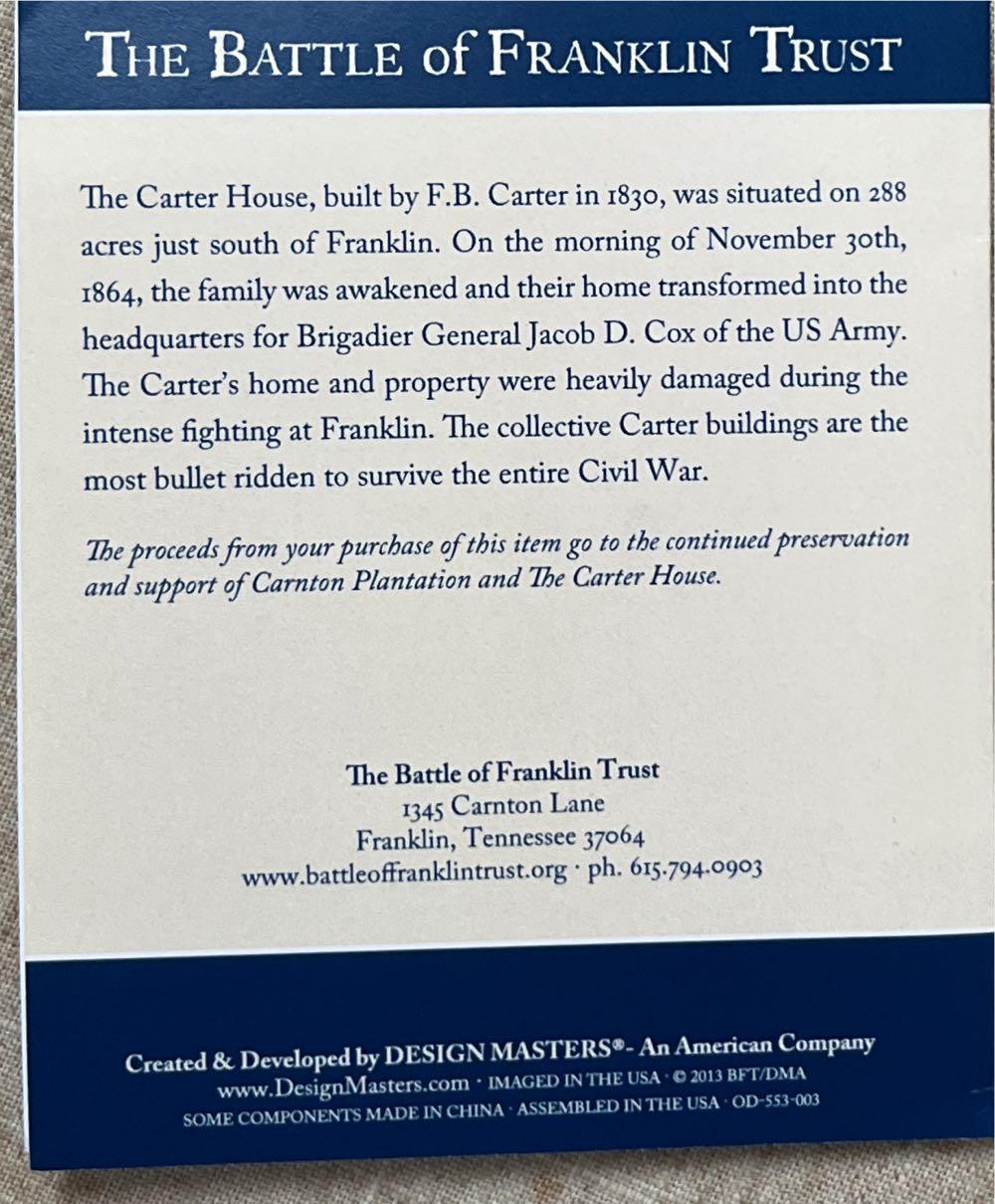 Carter House  (Historical) ornament collectible - Main Image 2