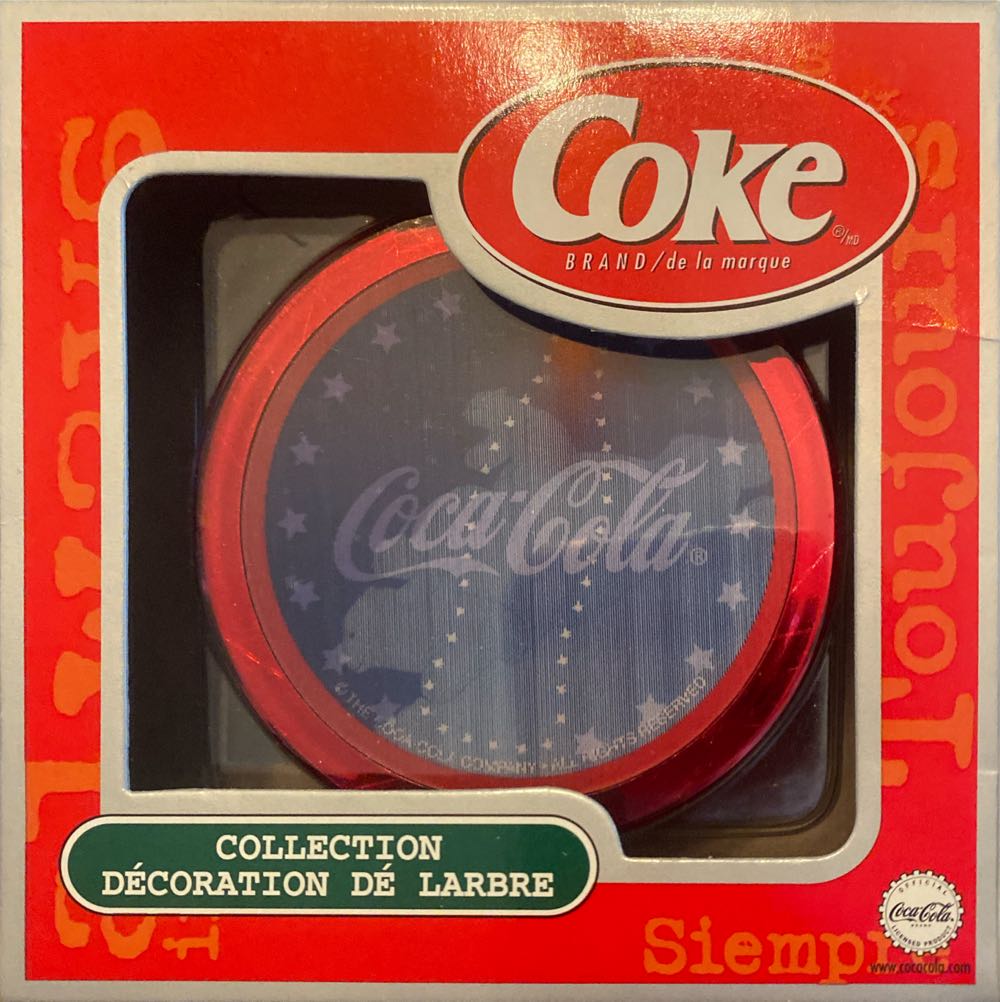 Sledding Polar Bears Lenticular Disc - Trim-A-Tree Collection (Coca-Cola) ornament collectible [Barcode 715429210038] - Main Image 2
