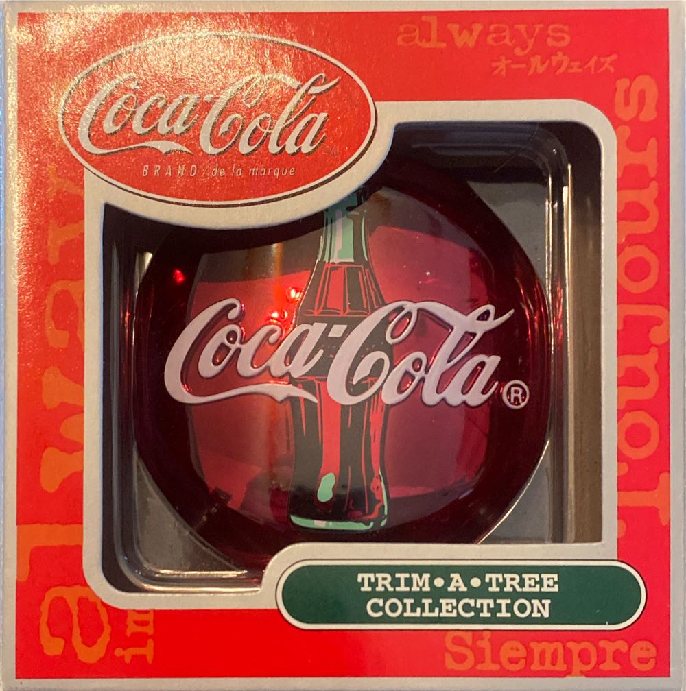 Sledding Polar Bears Lenticular Disc - Trim-A-Tree Collection (Coca-Cola) ornament collectible [Barcode 715429210038] - Main Image 3