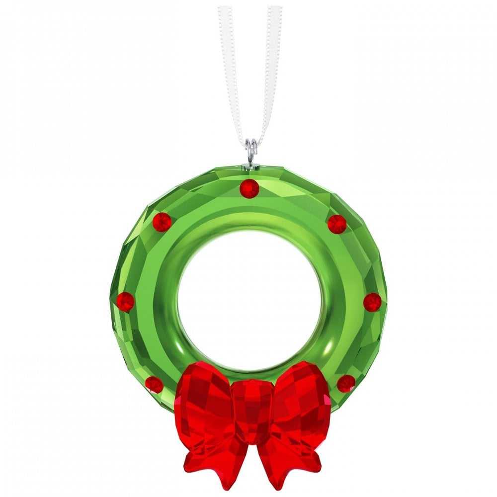 Christmas Wreath Ornament - Swarovski Ornament ornament collectible [Barcode 768549898266] - Main Image 1