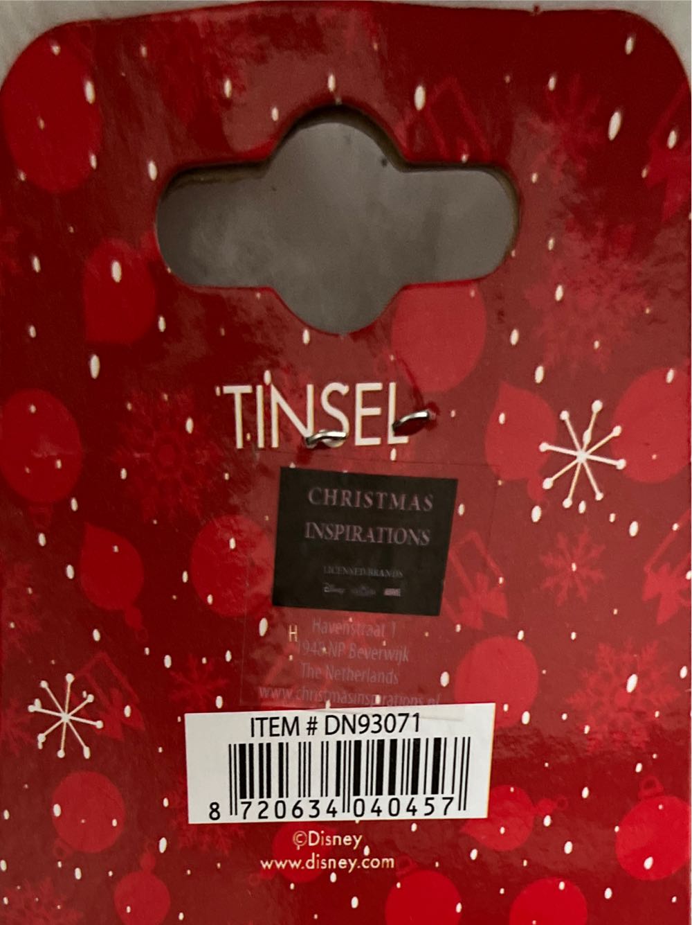 Mickey Mouse Tinsel Sliver - Disney Mickey and Friends ornament collectible [Barcode 8720634040457] - Main Image 3