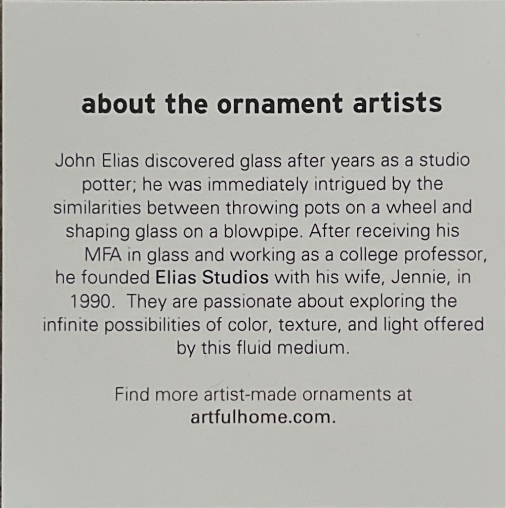 Impressionista peach glass ball  ornament collectible - Main Image 2