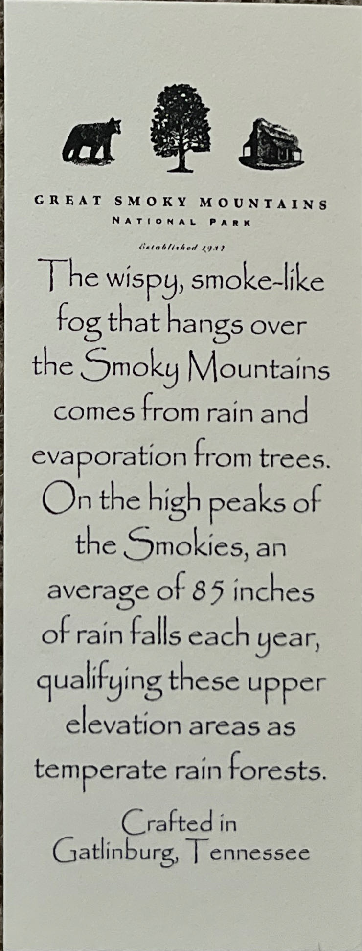 Fog In Smokey Mountain National Park  (Historical) ornament collectible - Main Image 2