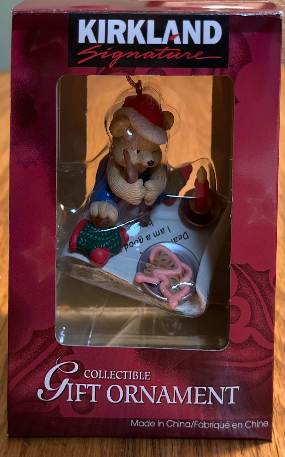 Kirkland Bear Writing To Santa  (Bear) ornament collectible - Main Image 3