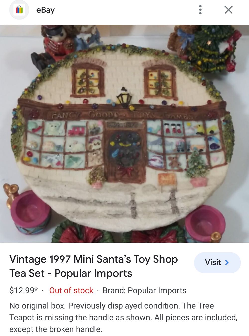 Mini Toy Shop Tea Collection  ornament collectible - Main Image 3