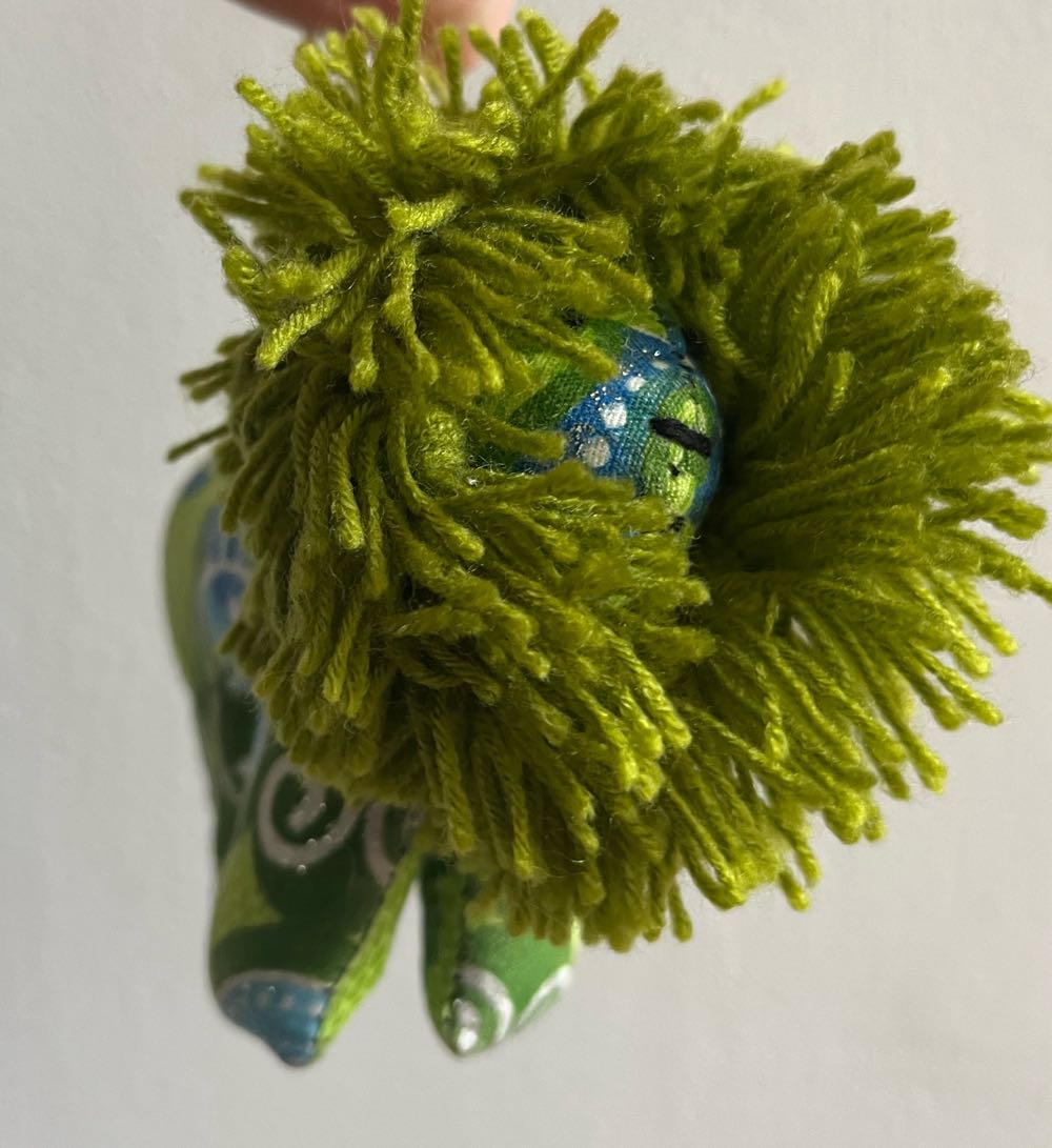Plush Green Lion  ornament collectible - Main Image 2