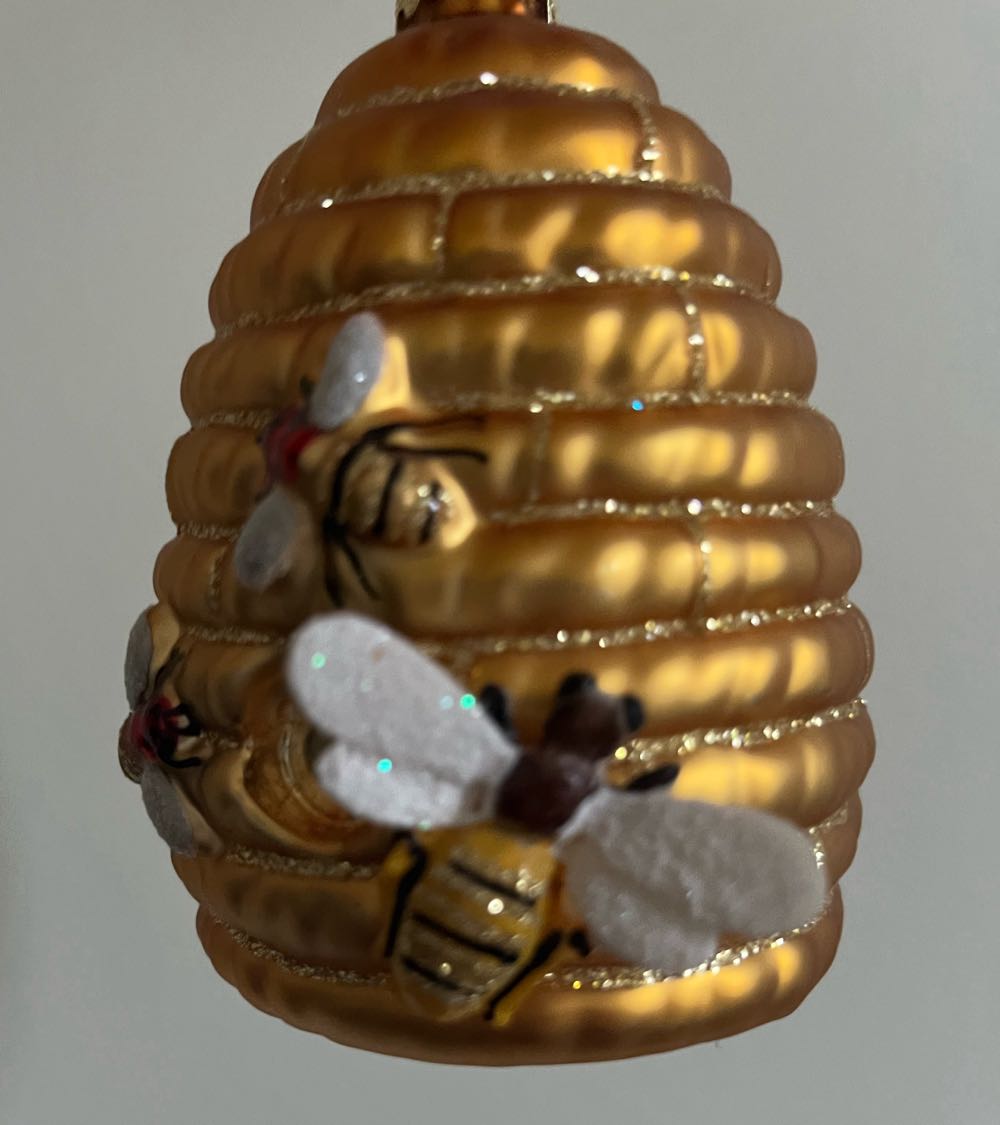 Gold Hive Bee Hive  ornament collectible - Main Image 2